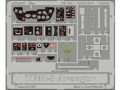  TBM-3 interior 1/32 - Trumpeter - blaszki - zdjęcie 4