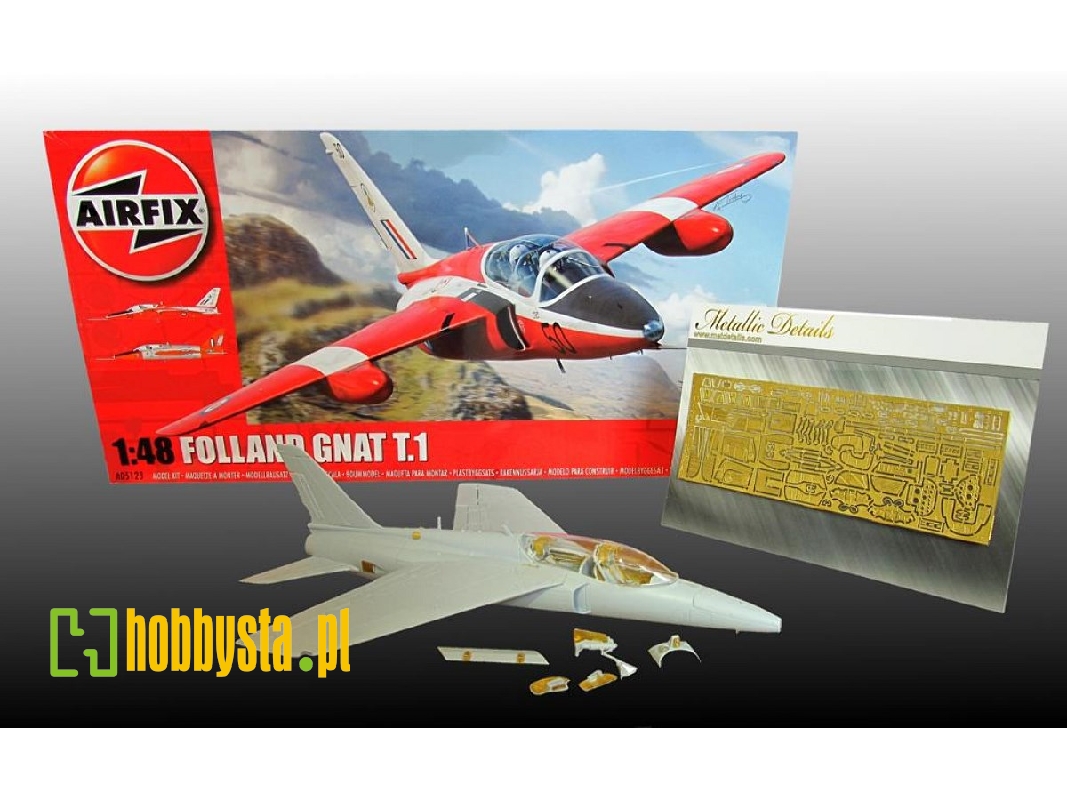 Folland Gnat T.1 Detailing Set (Designed To Be Used With Airfix Kits) - zdjęcie 1 Folland Gnat T.1 Detailing Set (Designed To Be Used With Airfix Kits) - zdjęcie 1