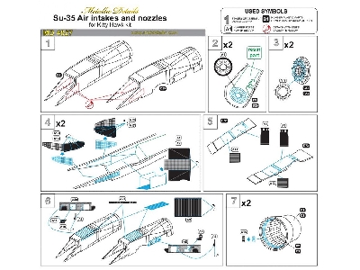 Sukhoi Su-35 Flanker-e - Air Intakes (Designed To Be Used With Kitty Hawk Model Kits) - zdjęcie 11
