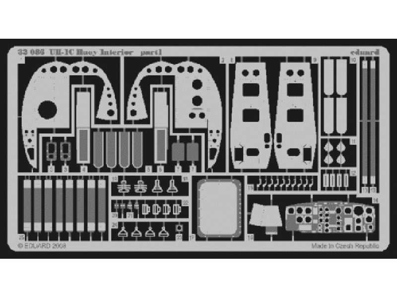 UH-1C interior 1/35 - Academy Minicraft - blaszki - zdjęcie 1 UH-1C interior 1/35 - Academy Minicraft - blaszki - zdjęcie 1