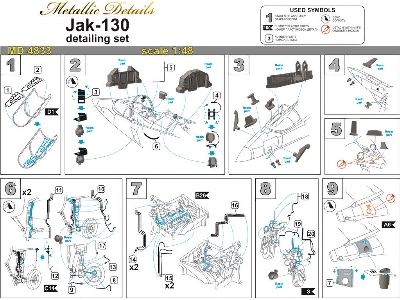 Yakovlev Yak-130 Detailing Set (Designed To Be Used With Kitty Hawk Models And Zvezda Kits) - zdjęcie 13