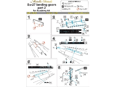 Sukhoi Su-27 Landing Gears (Designed To Be Used With Academy Kits) - zdjęcie 5