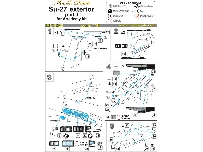 Sukhoi Su-27 Exterior (Designed To Be Used With Academy Kits) - zdjęcie 3