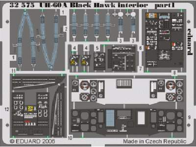  UH-60A interior 1/35 - Academy Minicraft - blaszki - zdjęcie 1