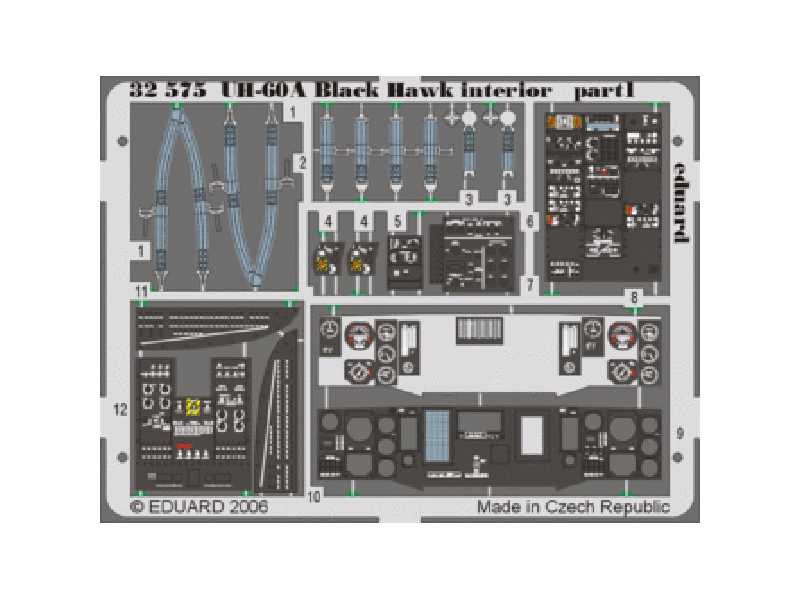  UH-60A interior 1/35 - Academy Minicraft - blaszki - zdjęcie 1