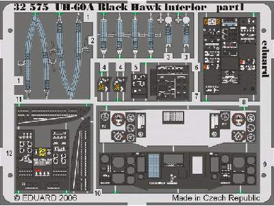  UH-60A interior 1/35 - Academy Minicraft - blaszki - zdjęcie 2