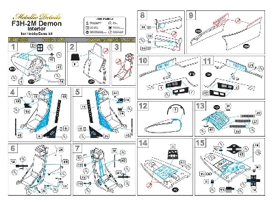 Mcdonnell F3h-2m Demon - Cockpit Interior Details (Designed To Be Used With Hobby Boss Kits) - zdjęcie 6