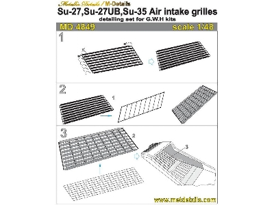 Sukhoi Su-27/Su-27ub/Su-35 Air Intake Grilles (Designed To Be Used With Great Wall Hobby Kits) - zdjęcie 6