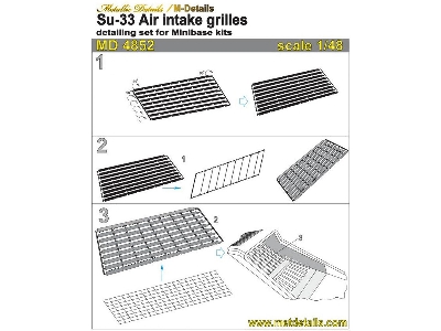 Sukhoi Su-33 Air Intake Grilles (Designed To Be Used With Minibase Kits) - zdjęcie 4