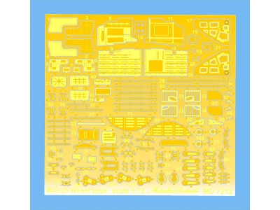 Mikoyan Mig-25 Rbt / Rbf / Bm Wheel Bays Etched Detailing Sets (Designed To Be Used With Icm Kits) - zdjęcie 1