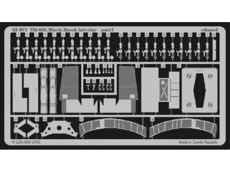  UH-60L interior 1/35 - Academy Minicraft - blaszki - zdjęcie 1