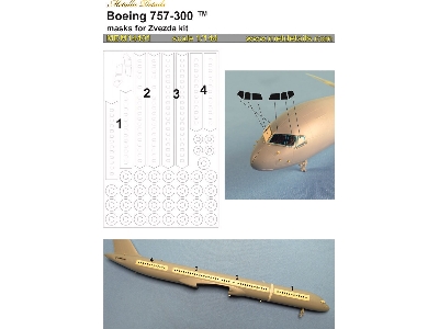 Boeing 757-300 - Paint Masks (Designed To Be Used With Zvezda Kits) - zdjęcie 1