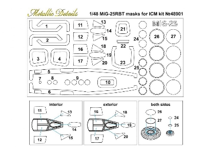 Mikoyan Mig-25 Rbt Masks (Designed To Be Used With Icm Kits) - zdjęcie 1