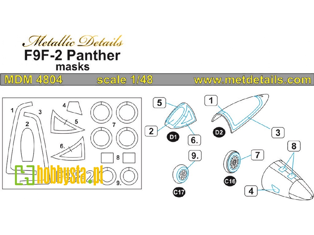 Grumman F9f-2 Panther - Canopy Frame And Wheels Paint Masks (Designed To Be Used With Trumpeter Kits) - zdjęcie 1 Grumman F9f-2 Panther - Canopy Frame And Wheels Paint Masks (Designed To Be Used With Trumpeter Kits) - zdjęcie 1