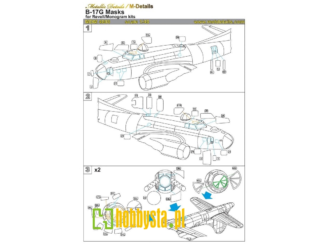 Boeing B-17 G Flying Fortress (Designed To Be Used With Monogram And Revell Kits) - zdjęcie 1 Boeing B-17 G Flying Fortress (Designed To Be Used With Monogram And Revell Kits) - zdjęcie 1