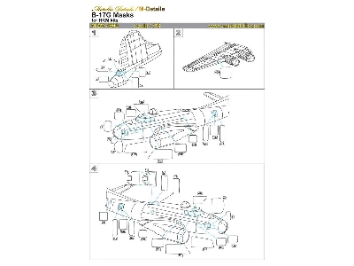 Boeing B-17 G Flying Fortress Masks (Designed To Be Used With Hong Kong Models Kits) - zdjęcie 1