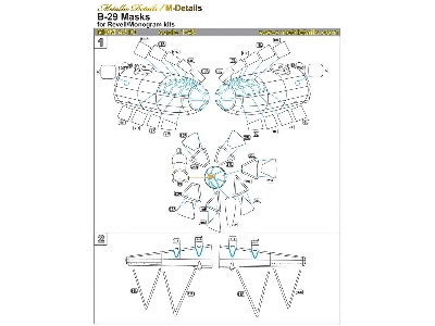 Boeing B-29 Superfortress Masks (Designed To Be Used With Monogram And Revell Kits) - zdjęcie 1