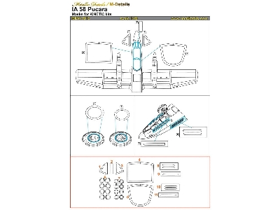 Fma Ia-58a Pucara - Canopy Paint Masks (Designed To Be Used With Kinetic Model Kits) - zdjęcie 1