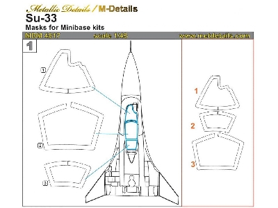 Sukhoi Su-33 Masks (Designed To Be Used With Minibase Kits) - zdjęcie 1