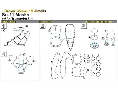 Sukhoi Su-11 Masks (Designed To Be Used With Trumpeter Kits) - zdjęcie 1