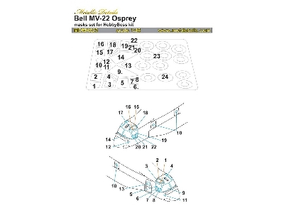 Bell Mv-22 Osprey - Masks Set (Designed To Be Used With Hobby Boss Kits) - zdjęcie 1