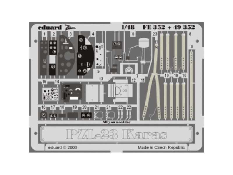  PZL-23 Karas 1/48 - Mirage - blaszki - zdjęcie 1