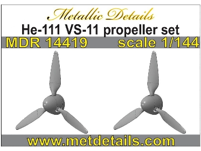 Heinkel He-111 H Vs-11 Propeller Set (Designed To Be Used With Roden Kits) - zdjęcie 1