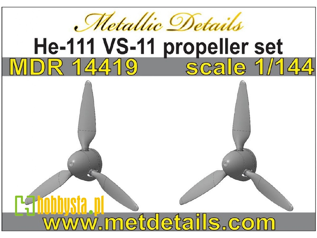 Heinkel He-111 H Vs-11 Propeller Set (Designed To Be Used With Roden Kits) - zdjęcie 1