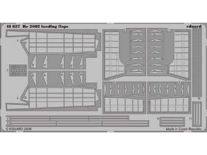 Re 2002 landing flaps 1/48 - Italeri - blaszki - zdjęcie 1 Re 2002 landing flaps 1/48 - Italeri - blaszki - zdjęcie 1