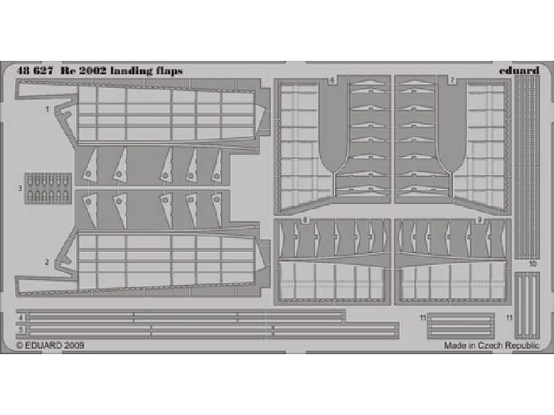  Re 2002 landing flaps 1/48 - Italeri - blaszki - zdjęcie 1