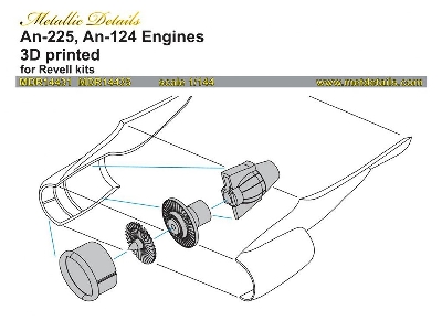 An-225 Mrija - Engines 3d-printed (Designed To Be Used With Revell Kits) - zdjęcie 8