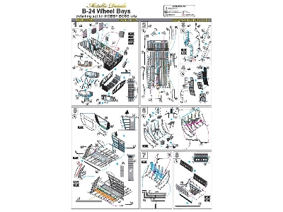 Consolidated B-24 D/J Liberator Wheel Bay Detailing Set (Designed To Be Used With Hobby Boss Kits) - zdjęcie 2