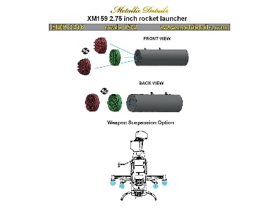 Xm159 2.75 Inch Rocket Launcher (For Ah-1g icm, Special Hobby And Revell Kits) - zdjęcie 7