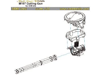 Bell Ah-1g Cobra M197 Gatling Gun (Designed To Be Used With Icm Kits) - zdjęcie 8