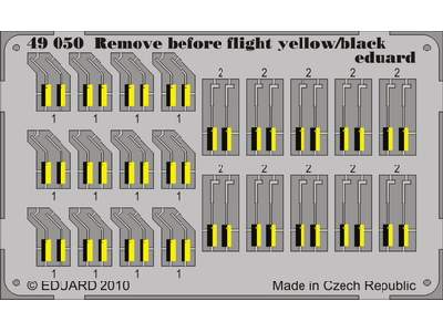  Remove Before Flight - yellow/ black 1/48 - blaszki - zdjęcie 1