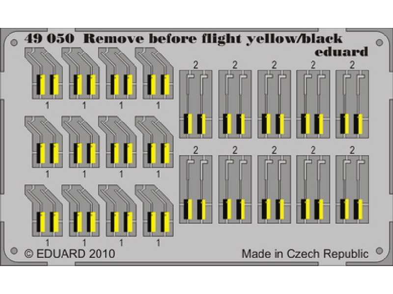  Remove Before Flight - yellow/ black 1/48 - blaszki - zdjęcie 1