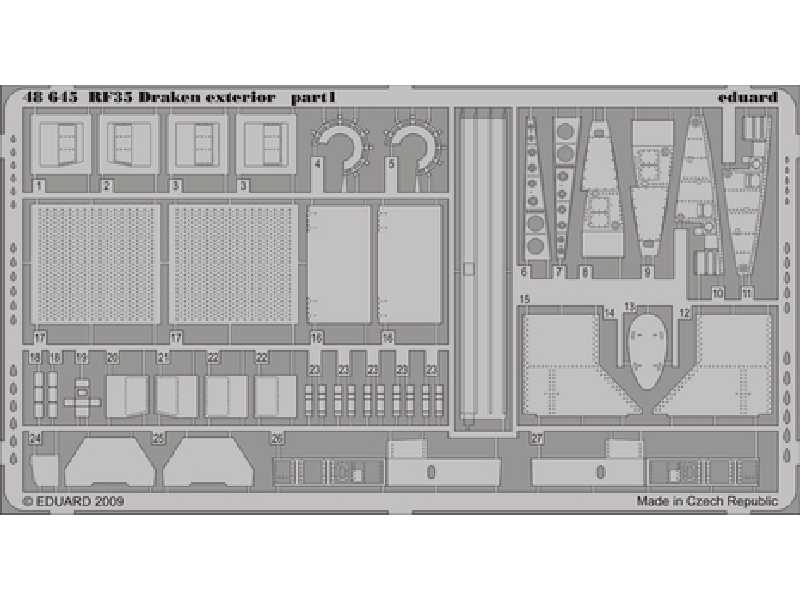 RF-35 Draken exterior 1/48 - Hasegawa - blaszki - zdjęcie 1 RF-35 Draken exterior 1/48 - Hasegawa - blaszki - zdjęcie 1