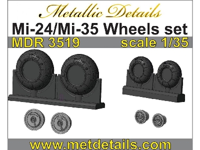 Mil Mi-24/Mi-35 Helicopter Wheels Set (Designed To Be Used With Trumpeter Kits) - zdjęcie 1