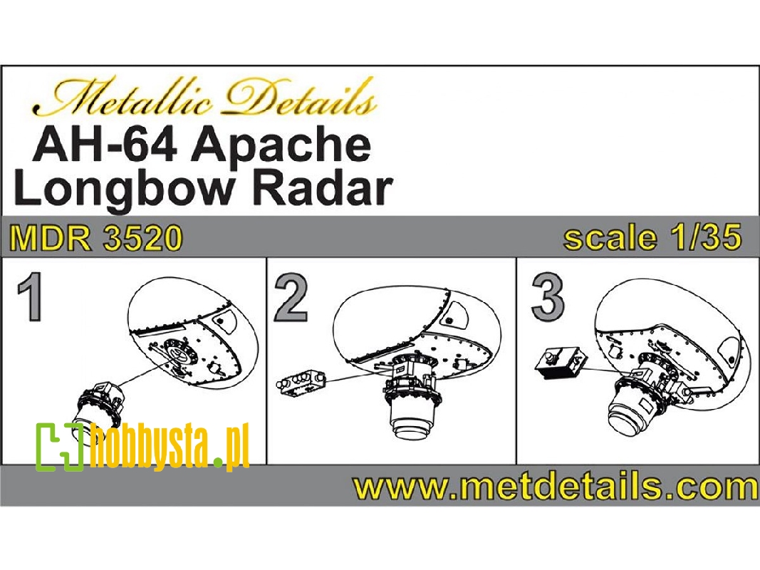 Boeing Ah-64 Apache Longbow Radar (Designed To Be Used With Academy Kits) - zdjęcie 1