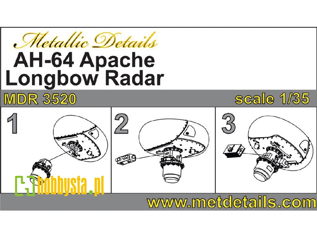 Boeing Ah-64 Apache Longbow Radar (Designed To Be Used With Academy Kits) - zdjęcie 1 Boeing Ah-64 Apache Longbow Radar (Designed To Be Used With Academy Kits) - zdjęcie 1