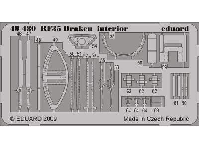  RF-35 Draken interior S. A. 1/48 - Hasegawa - blaszki - zdjęcie 1