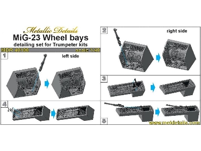 Mikoyan Mig-23 Wheel Bays (Designed To Be Used With Trumpeter Kits) - zdjęcie 1