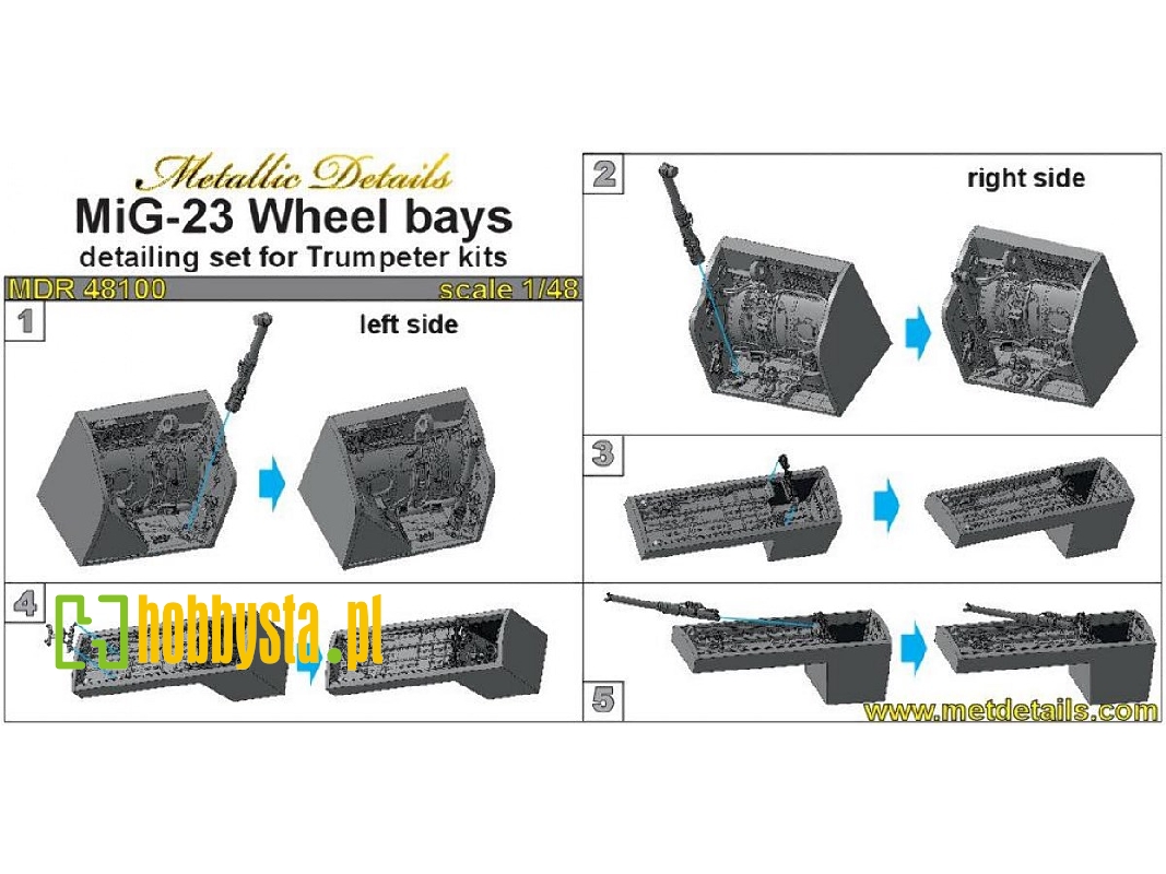 Mikoyan Mig-23 Wheel Bays (Designed To Be Used With Trumpeter Kits) - zdjęcie 1