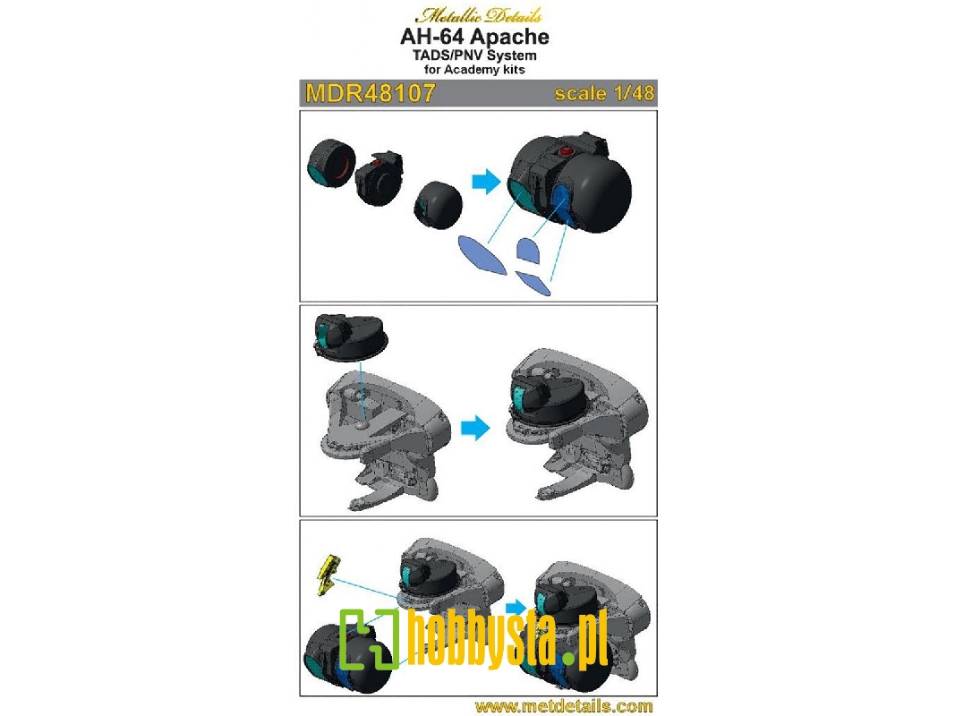 Boeing/Hughes Ah-64 Apache Tads/Spnv System Late Version (Designed To Be Used With Academy Kits) - zdjęcie 1