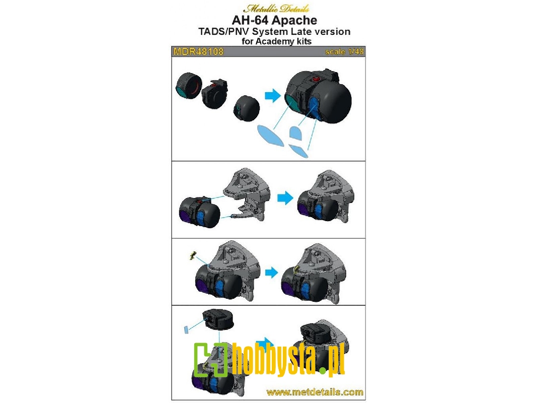 Boeing/Hughes Ah-64 Apache Tads/Pnv System Late Version (Designed To Be Used With Academy Kits) - zdjęcie 1