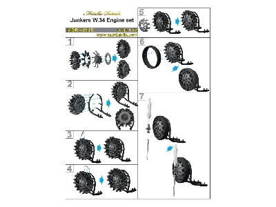 Junkers W.34 Engine Set (Designed To Be Used With Mikro Mir Kits) - zdjęcie 1