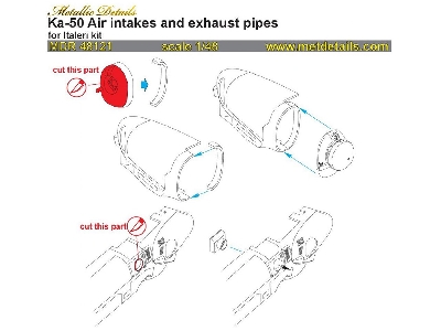 Kamov Ka-50 'hokum' Air Intakes And Exhaust Pipes (Designed To Be Used With Italeri And Revell Kit) - zdjęcie 7