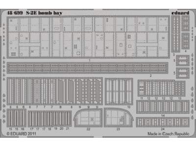  S-2E bomb bay 1/48 - Kinetic - blaszki - zdjęcie 1