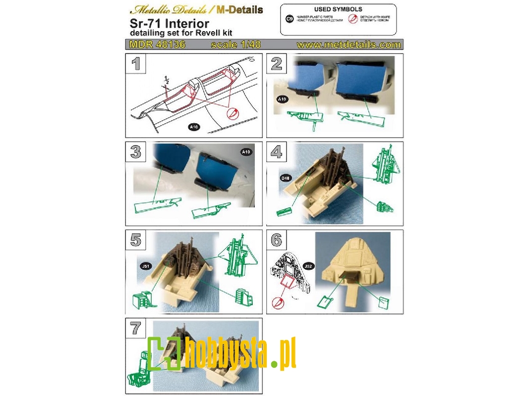 Lockheed Sr-71 Blackbird - Interior Including Seats (Designed To Be Used With Revell Kits) - zdjęcie 1