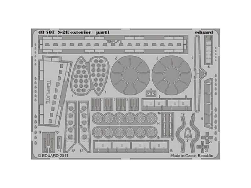 S-2E exterior 1/48 - Kinetic - blaszki - zdjęcie 1 S-2E exterior 1/48 - Kinetic - blaszki - zdjęcie 1